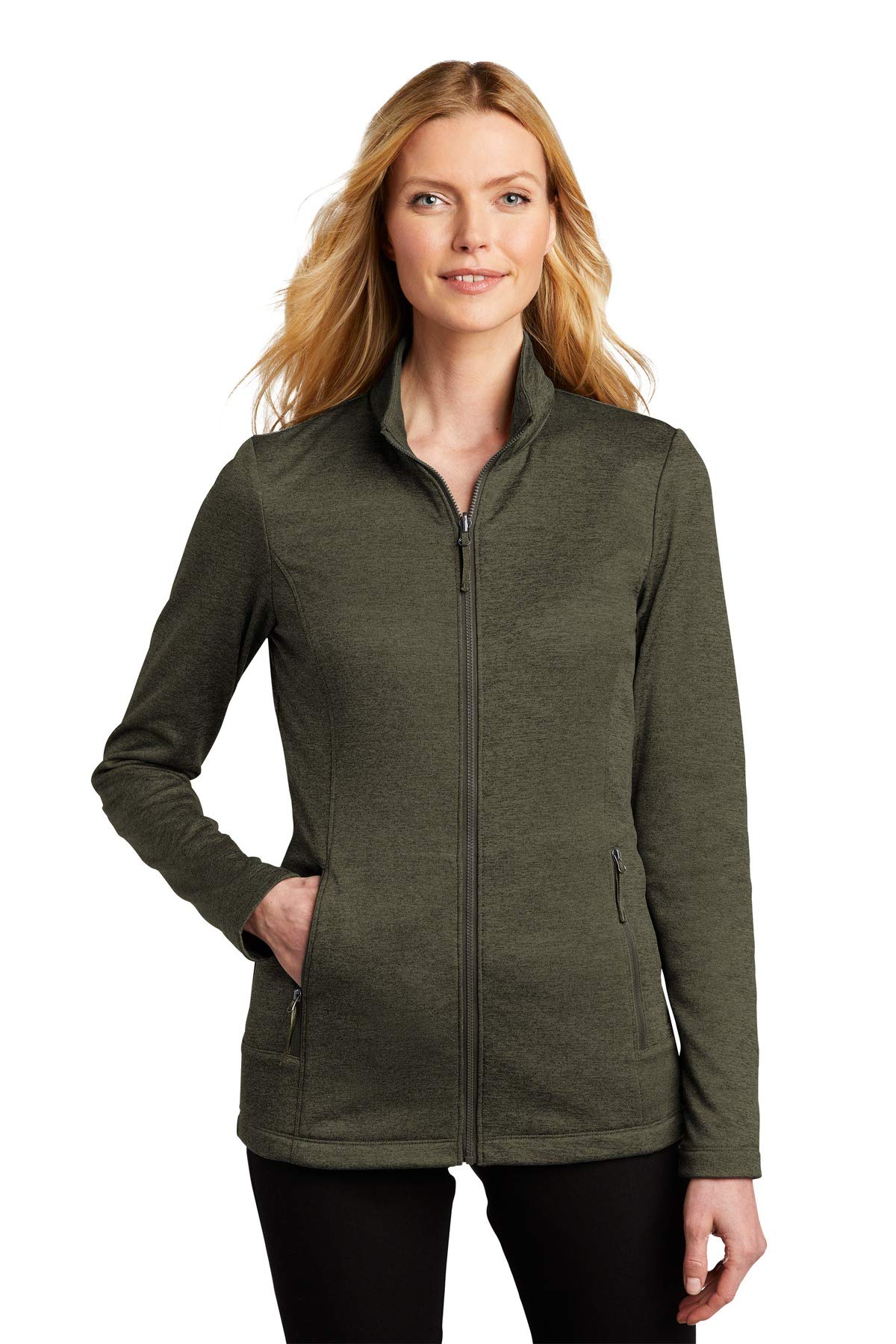 Port Authority® Women's Striated Fleece Jacket - Soft & Warm Winter Outerwear for Work, Outdoor Activities & Casual Wear