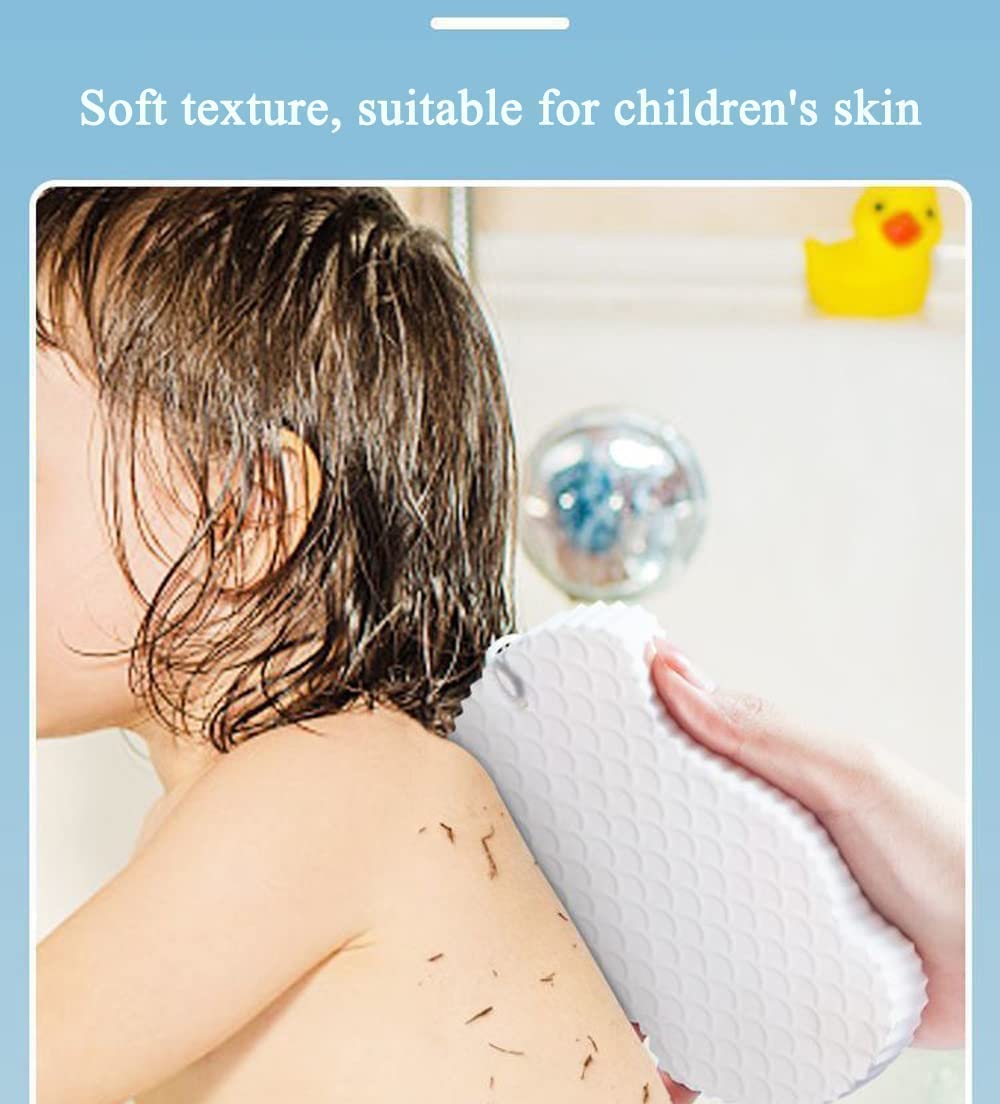 RIXTEC Ultra Soft Exfoliating Bath Sponge - Dead Skin Remover & Painless Body Scrubber for Adults, Kids & Pregnant Women - Super Soft Shower Sponge for Sensitive Skin (Multi Colors) - Perfect for Daily Shower, Spa & Gentle Skin Care Routine