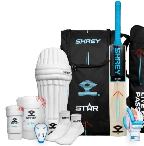 Shrey Star Complete Cricket Kit Without Helmet - Perfect for Practice, Training & Matches | Cricket Equipment for Adults & Youth