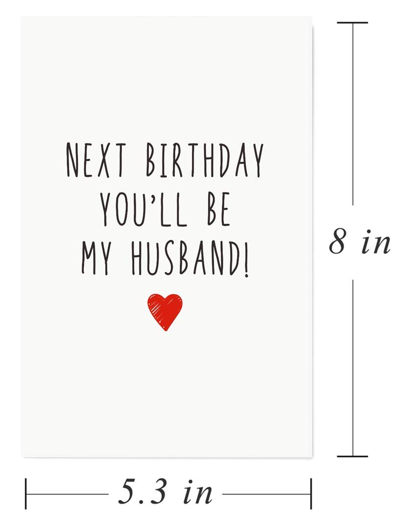 Funny Birthday Card for Future Husband | Romantic Fiance Birthday Greeting Card | Perfect for Anniversaries, Proposals & Special Occasions