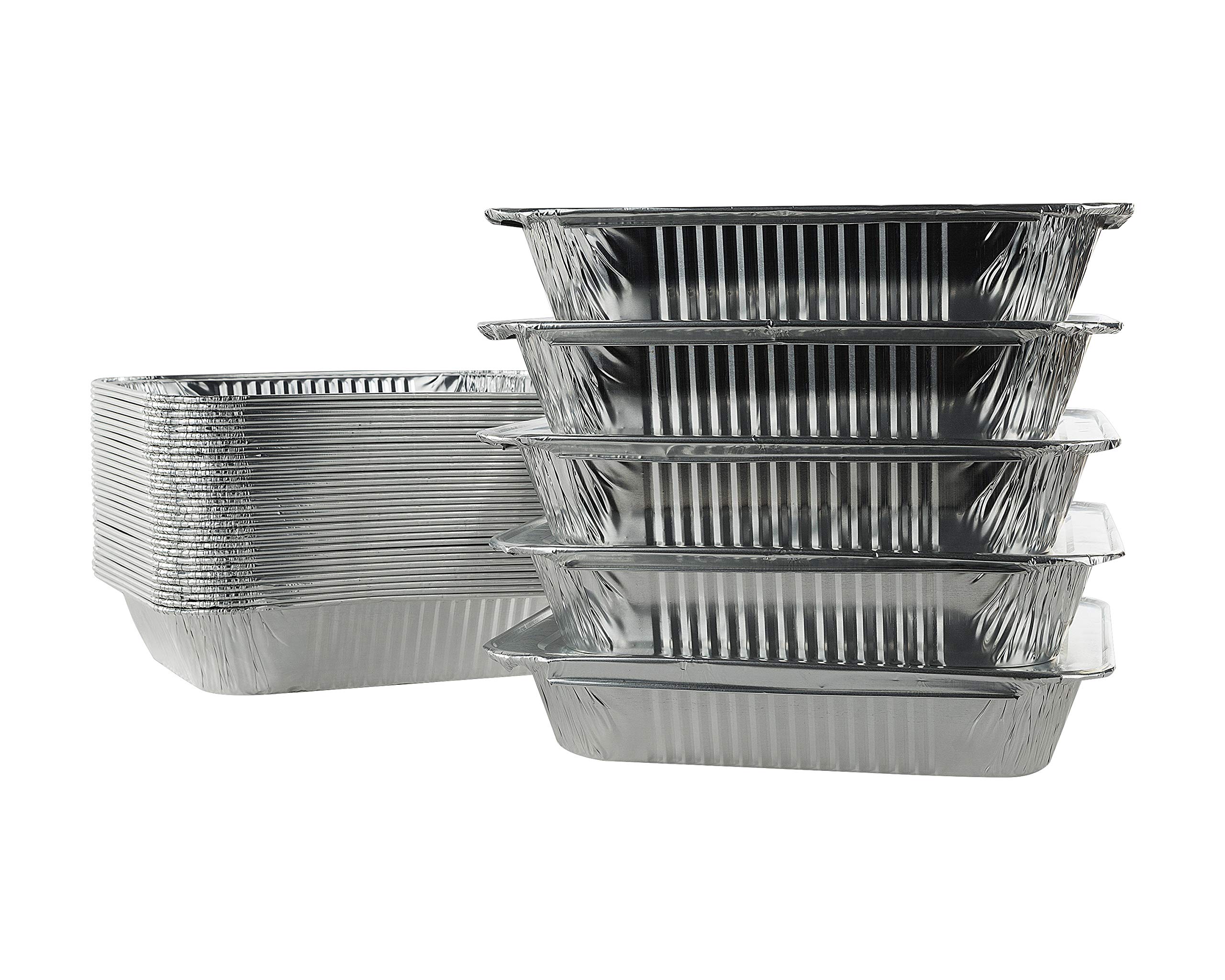 (25 Pack) Heavy Duty Disposable Aluminum Foil Pans 9