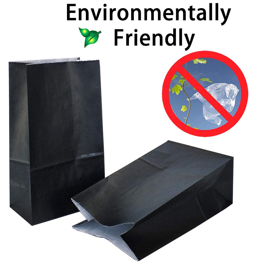 KEYYOOMY Small Black Paper Bags - 24 Pack (4.7x2.4x8.7 Inches) for Party Favors, Goodie Bags & Lunches | Eco-Friendly Gift Bags for Birthdays, Weddings & School Events