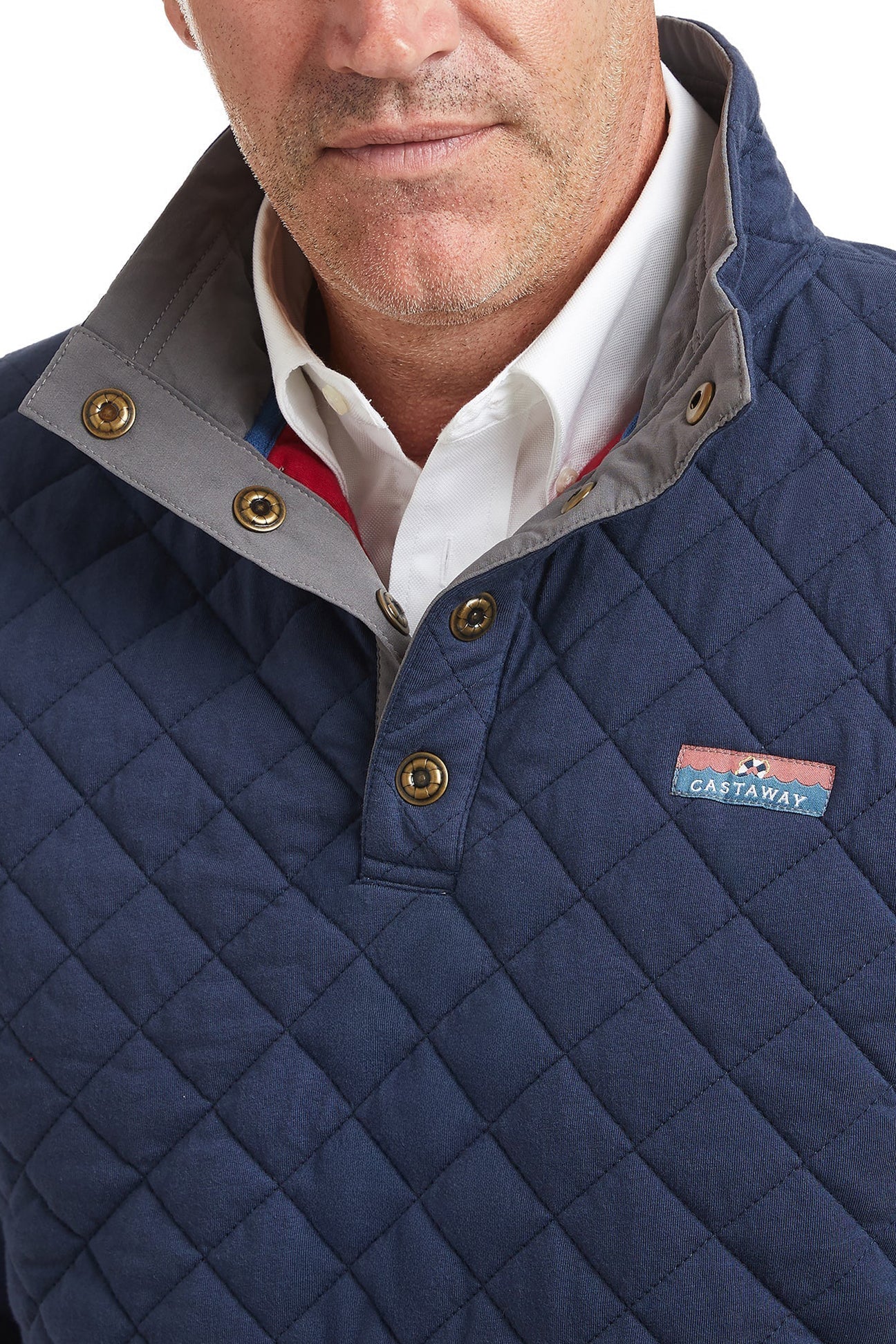 Cross Rip Quilted Sweatshirt for Men & Women | Nantucket Navy Blue | Cozy Fall & Winter Pullover | Perfect for Casual Outings & Outdoor Activities