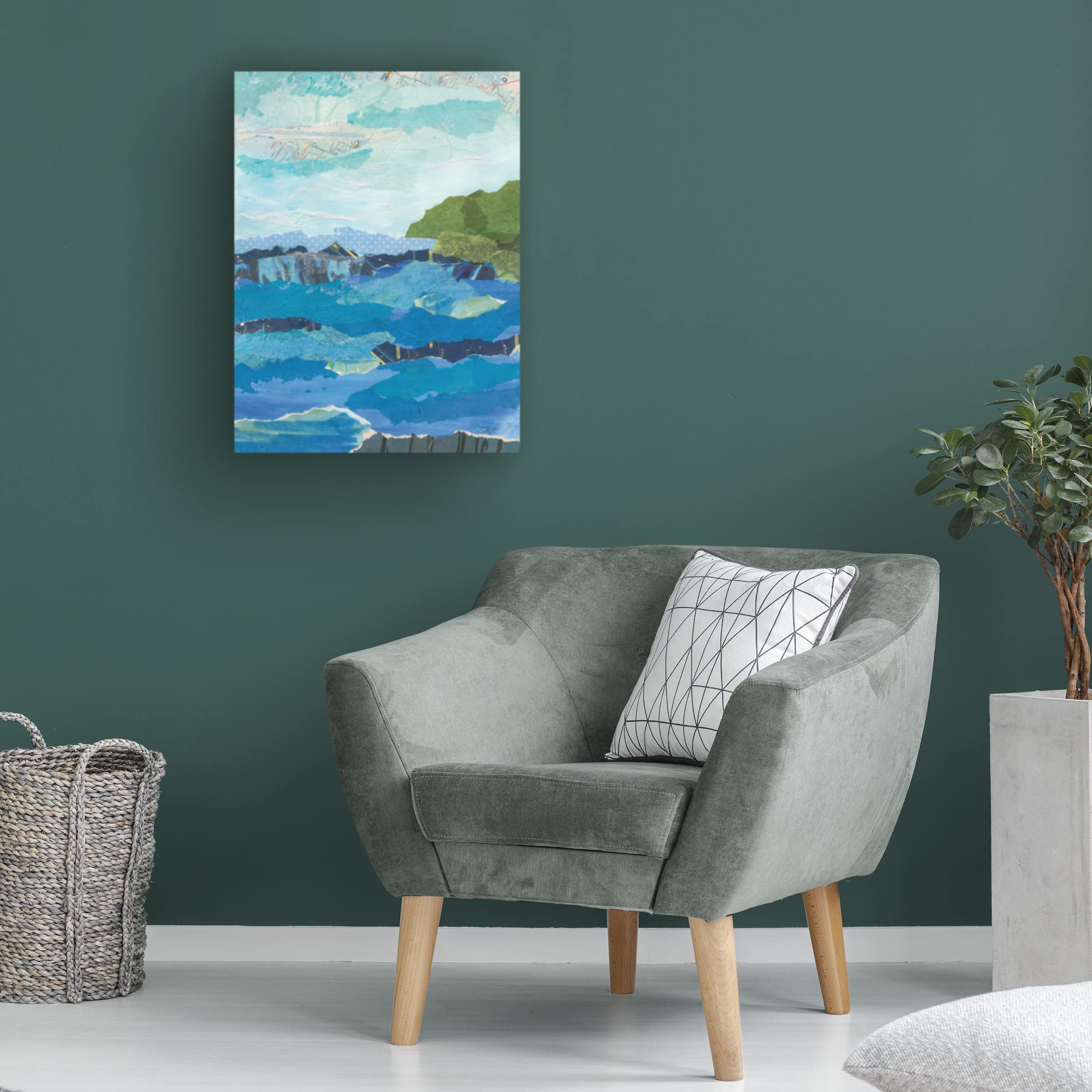 Courtney Prahl Abstract Coastal IV Canvas Wall Art Print - Modern Beach Painting for Living Room, Bedroom & Office Decor
