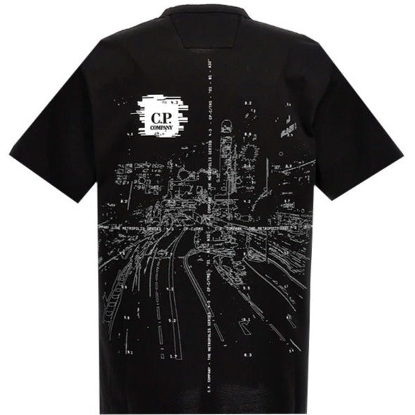 CP Company Black Graphic T-Shirt for Men | Stylish Cotton Tee with Unique Print | Perfect for Casual Wear, Street Style & Everyday Outfits