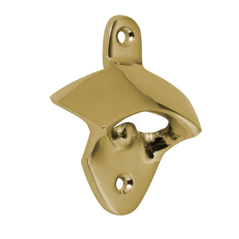 Brass Wall-Mounted Bottle Opener - Vintage Style for Home Bar, Kitchen & Outdoor Entertaining