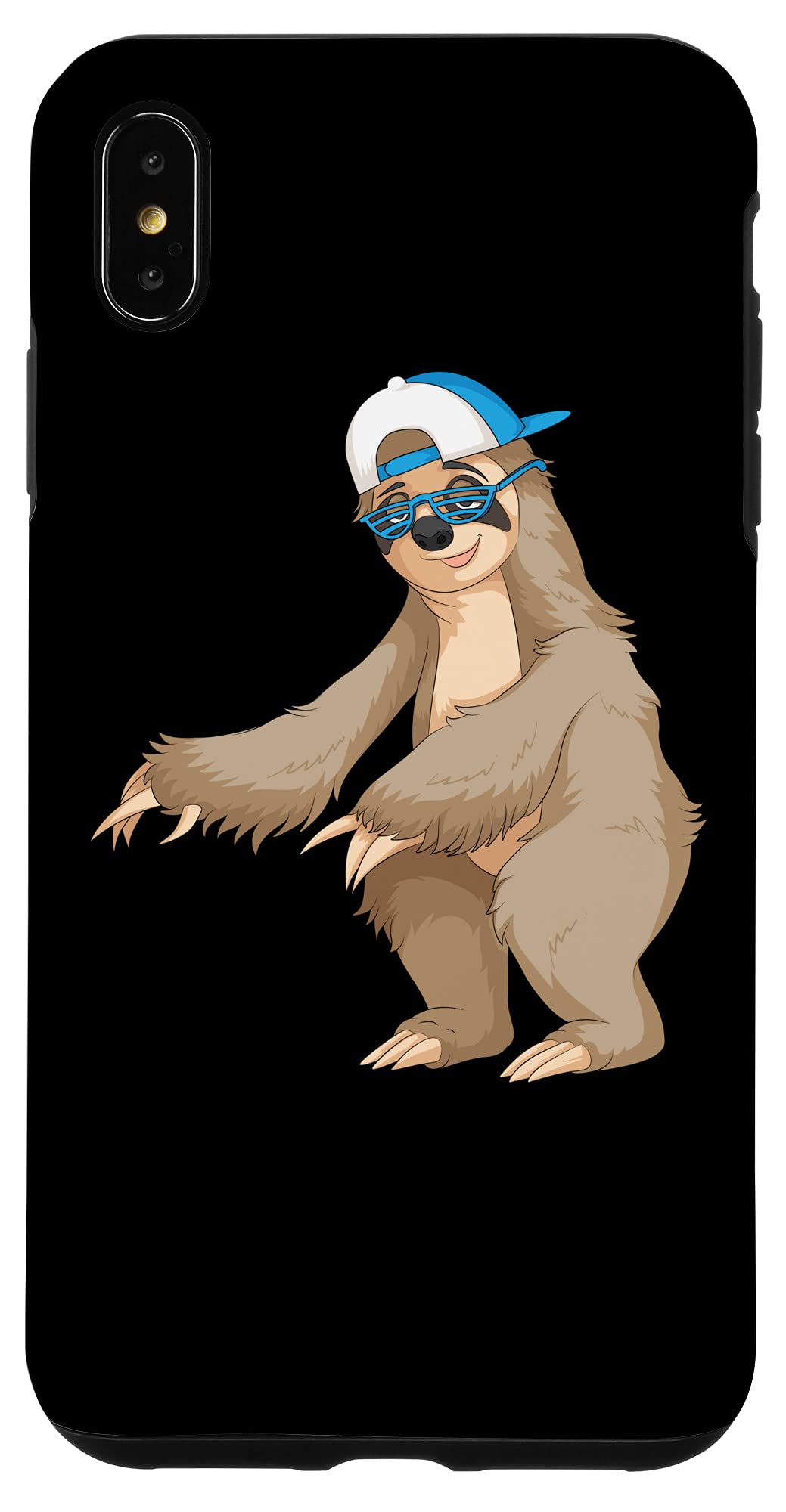 Funny iPhone XS Max Case with Cool Sloth Floss Dance Design - Perfect Gift for Slow Flosser Fans & Dance Lovers | Great for Parties, Gag Gifts & Everyday Use