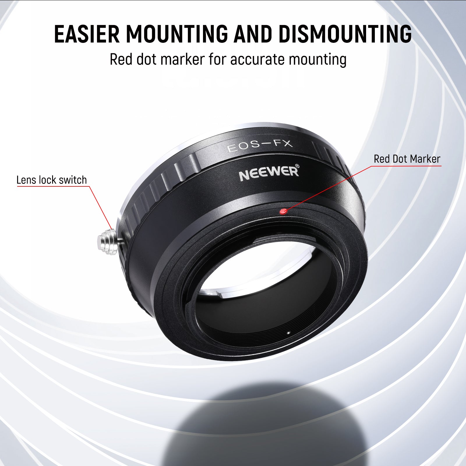 NEEWER EF FX EF-S to Fujifilm X Mount Adapter - Compatible with Canon EF/EF-S Lenses on Fujifilm X Series Cameras for Photography & Videography