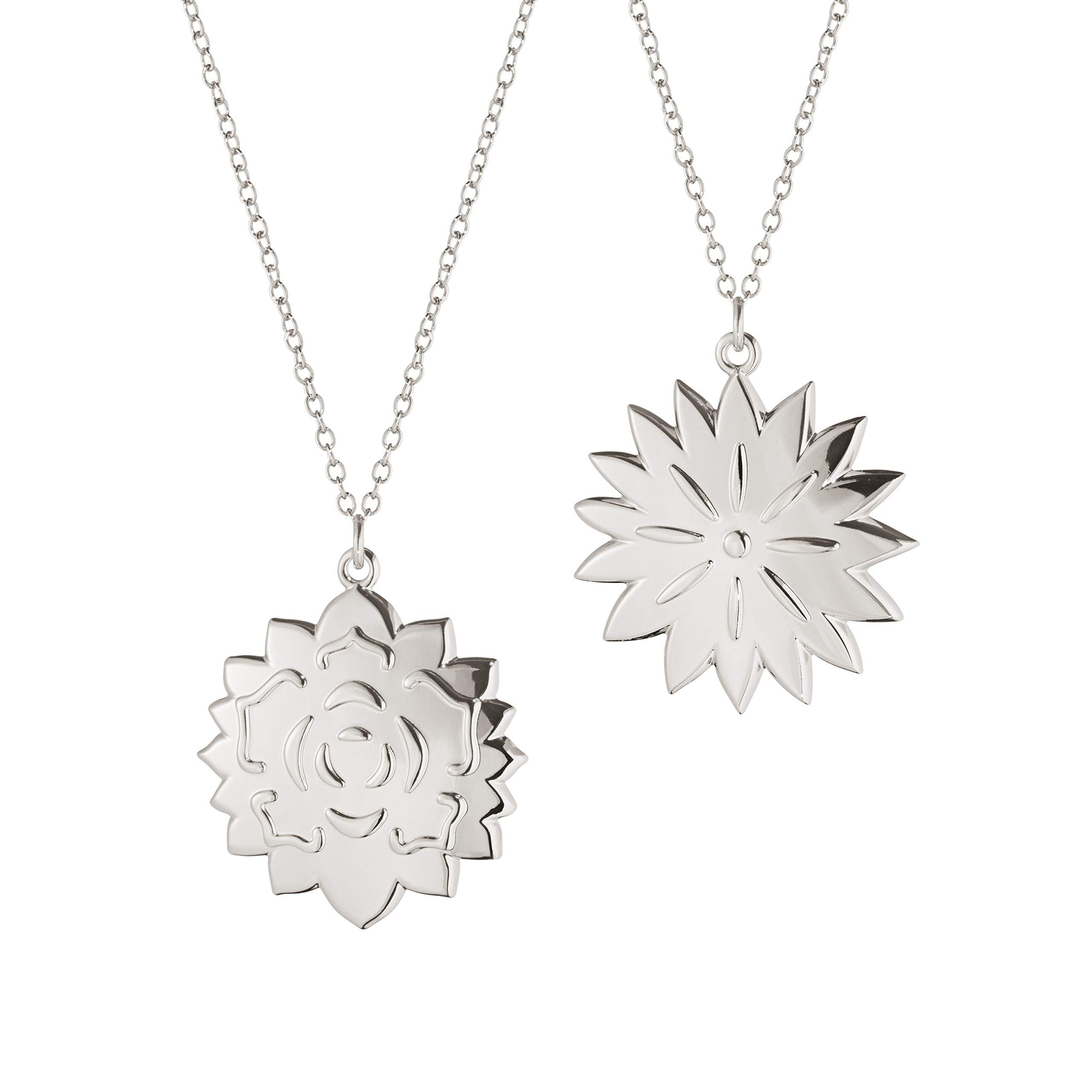 Georg Jensen 2020 Annual Palladium Ice Dianthus & Rosette Ornament Set - Elegant Holiday Decor for Christmas Tree, Gift Giving & Home Decoration