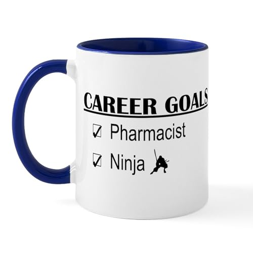 White/Navy Inside - Pharmacist Career Goals Mug