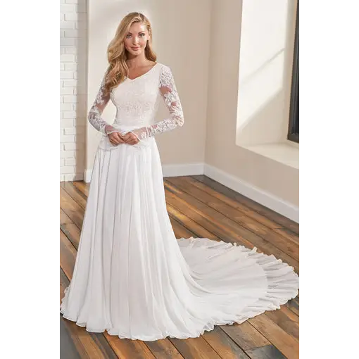 Modest Mon Cheri TR12295 Elegant Women's Dress - Perfect for Parties, Weddings & Special Occasions