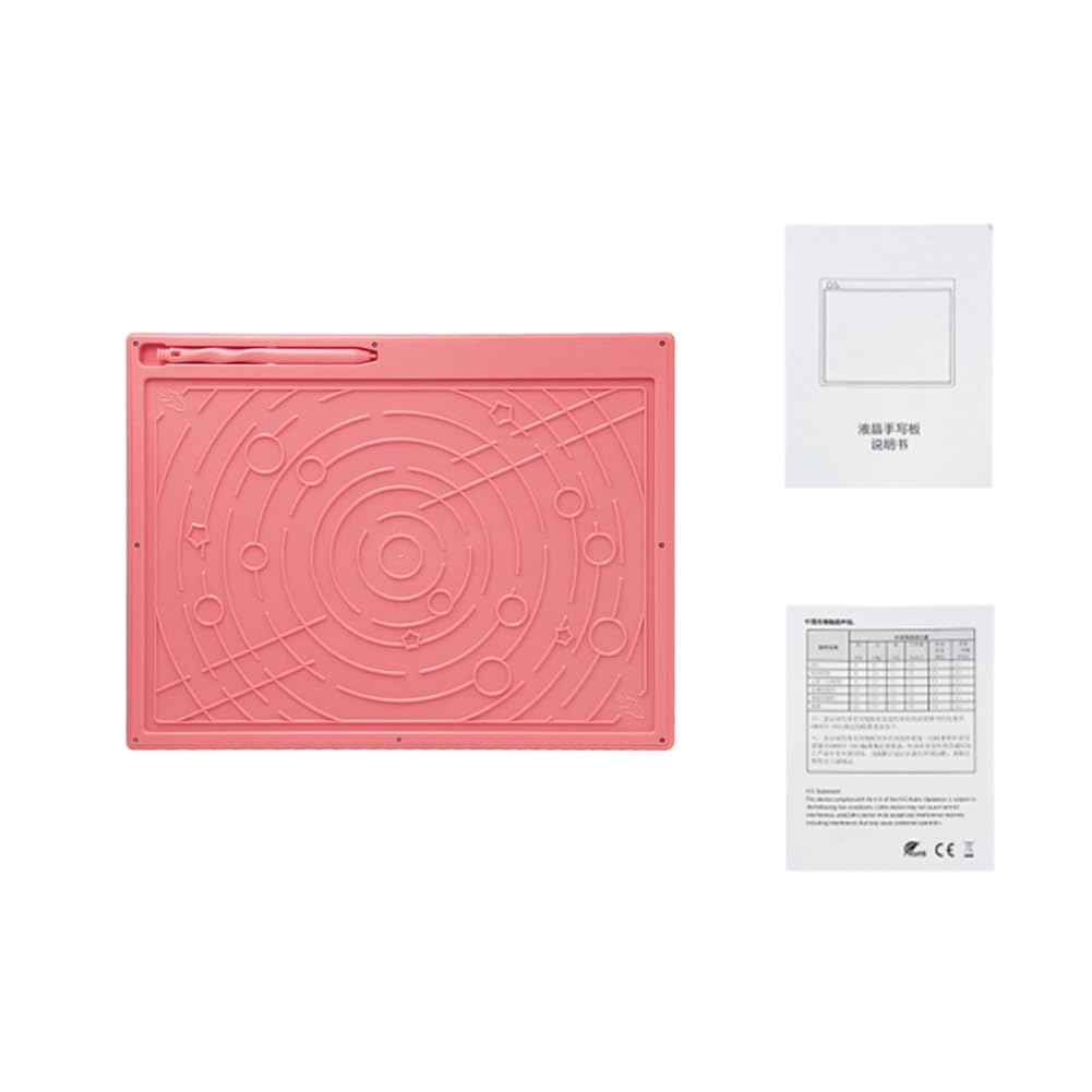 GKKICO 16 Inch Rechargeable LCD Drawing Tablet - Electronic Writing Board with Color Display, Digital Sketch Pad for Kids & Adults (Pink) - Perfect for Note Taking, Drawing & Classroom Learning