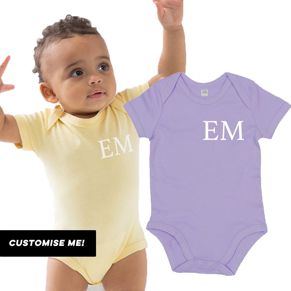 Personalized Initial Baby Vest - Custom Monogram Onesie for Newborns & Infants - Perfect for Baby Showers, Photo Shoots & Everyday Wear (MRK X)