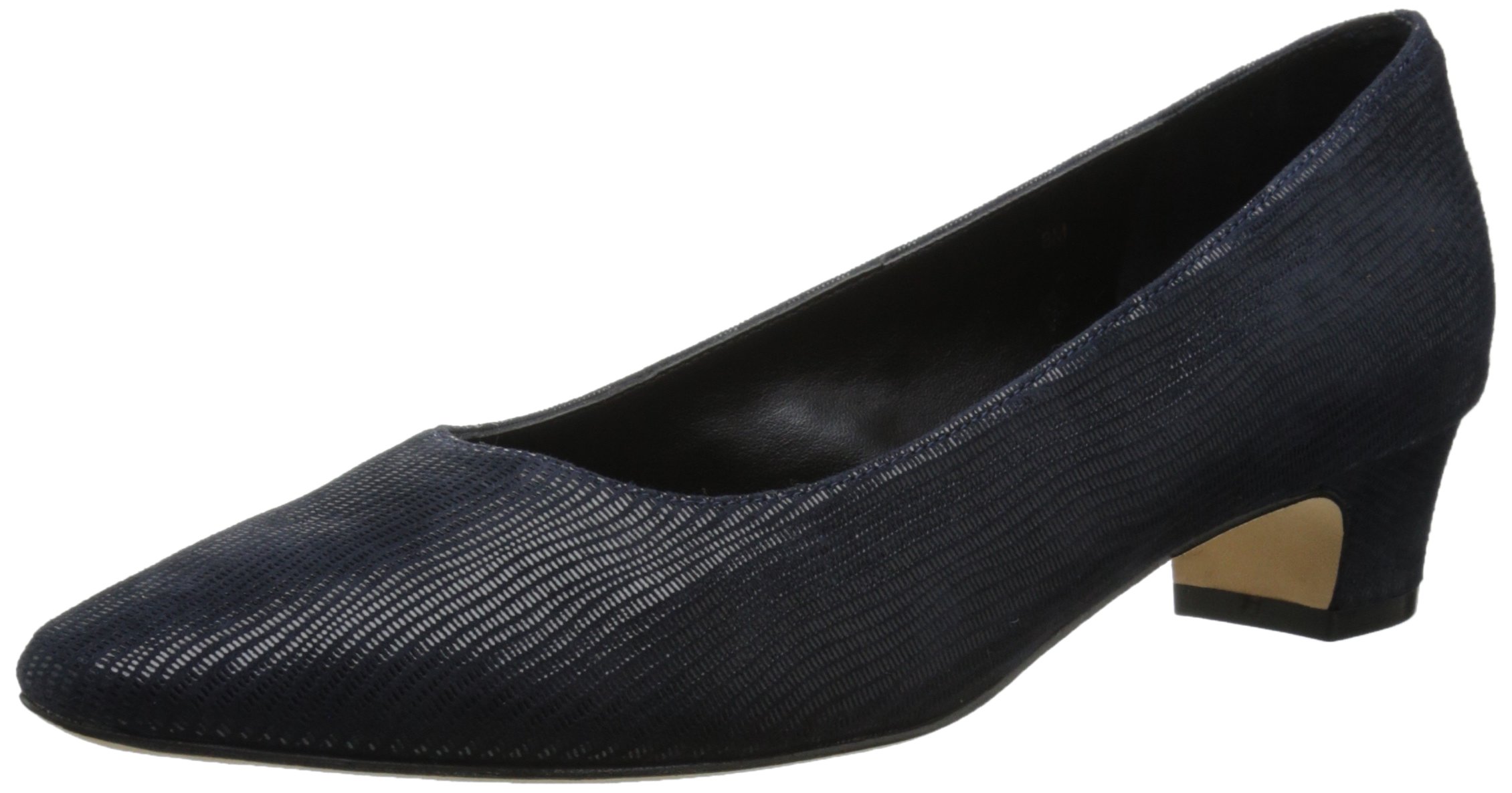 VANELi Women's Pointed Toe Block Heel Pumps - Low Heel Dress Shoes (1-2 Inch) for Office, Party & Casual Wear - Black Comfortable Work Pumps