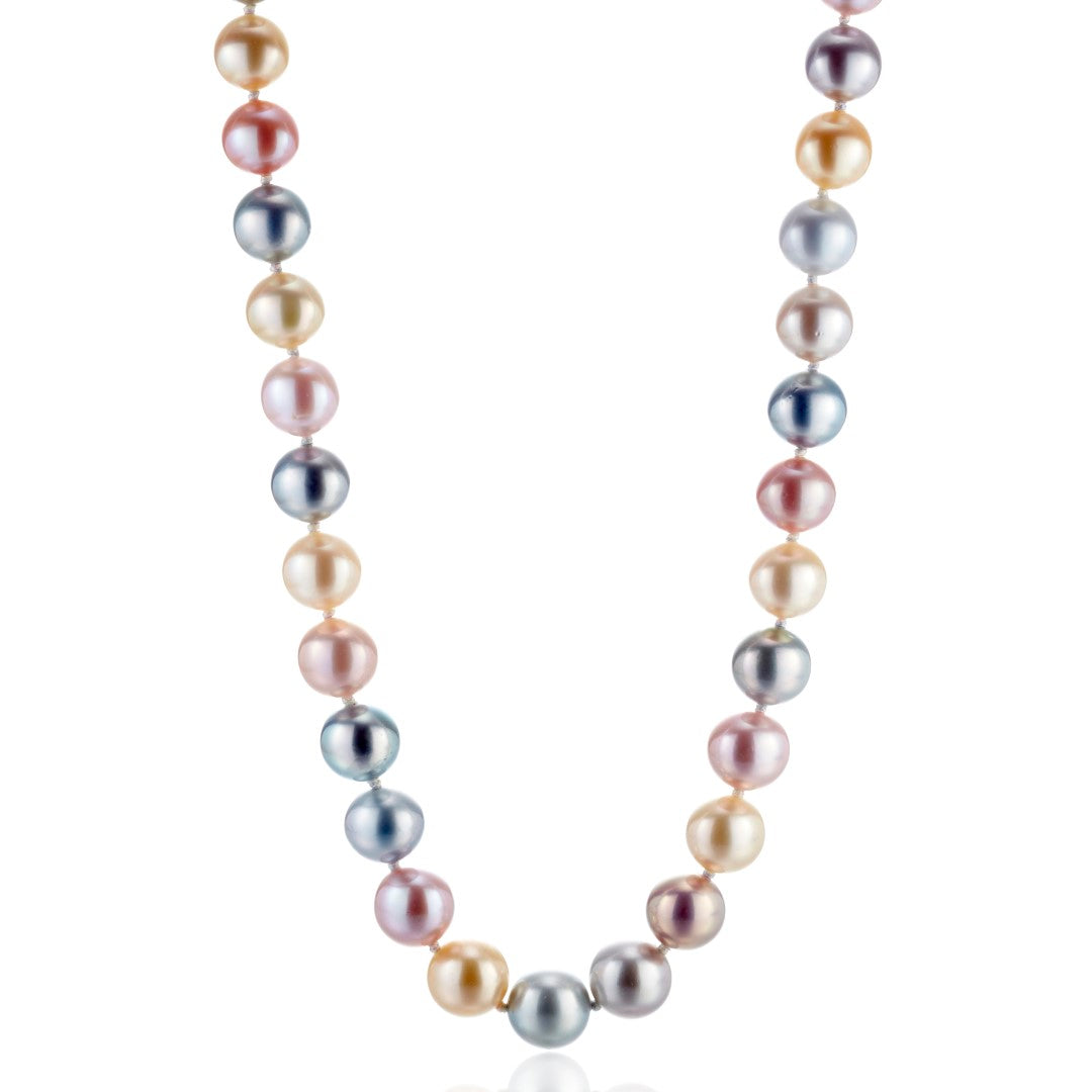 11-12.5mm Multi-Color Pastel Tahitian, South Sea & Freshwater Pearl Necklace - Elegant Jewelry for Weddings, Parties & Special Occasions