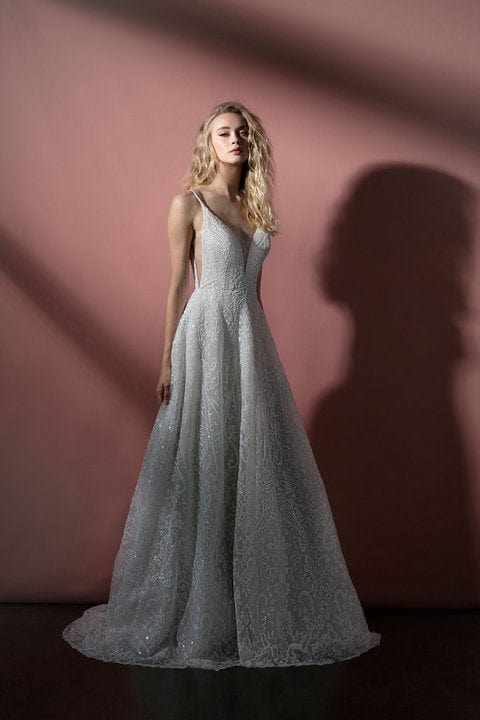 Hayley Paige Wilma Blush Wedding Dress Size 12 - Perfect for Bridal Showers, Ceremonies, and Formal Events