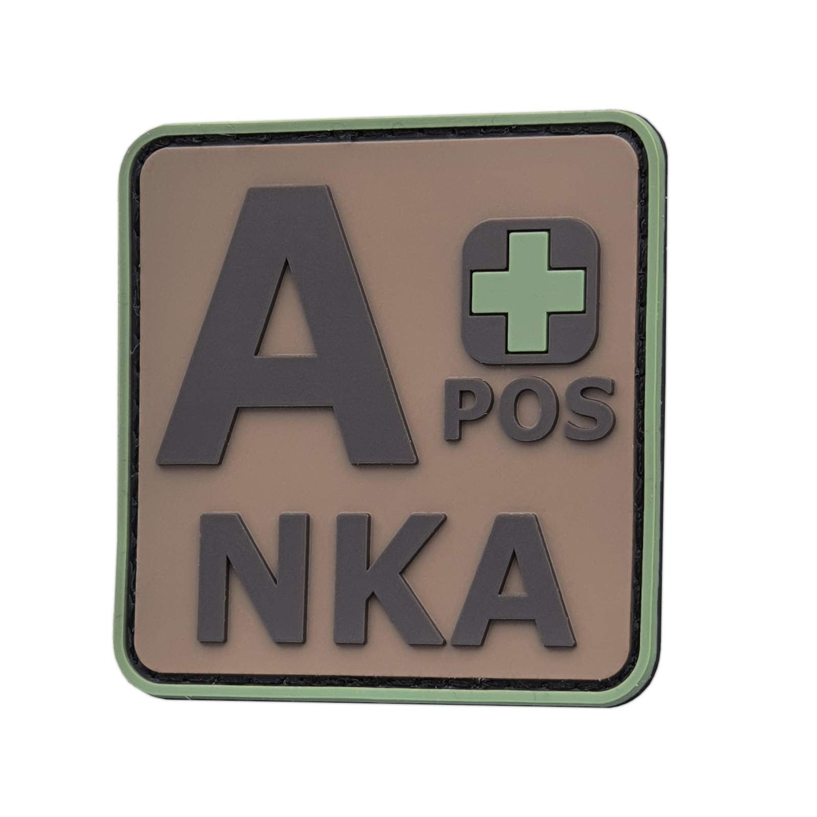 PVC First Aid Patch 2x2 | A Positive Blood Type Patch | Velcro-Compatible Tactical Patch for Plate Carriers, IFAK Kits & Backpacks | Multicam Design | Perfect for Emergency Preparedness, Military Gear & Outdoor Adventures
