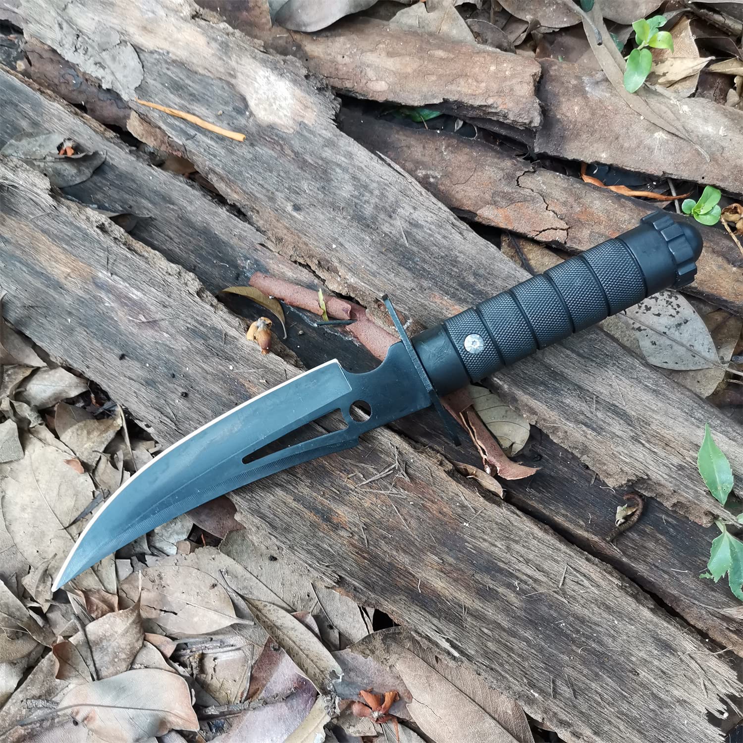 DOOM BLADE 12 Inch Fixed Blade Hunting Knife - Survival Knife with Leather Sheath | Ultra Sharp Outdoor Knife for Camping, Hiking, Fishing & Wilderness Survival | Perfect for Bushcraft, Hunting Trips & Emergency Preparedness