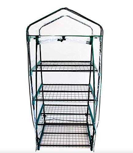 4-Tier Walk-In Greenhouse for Plants & Seedlings - Durable Outdoor Garden Greenhouse with Cover - Perfect for Backyard, Patio, and Indoor Gardening