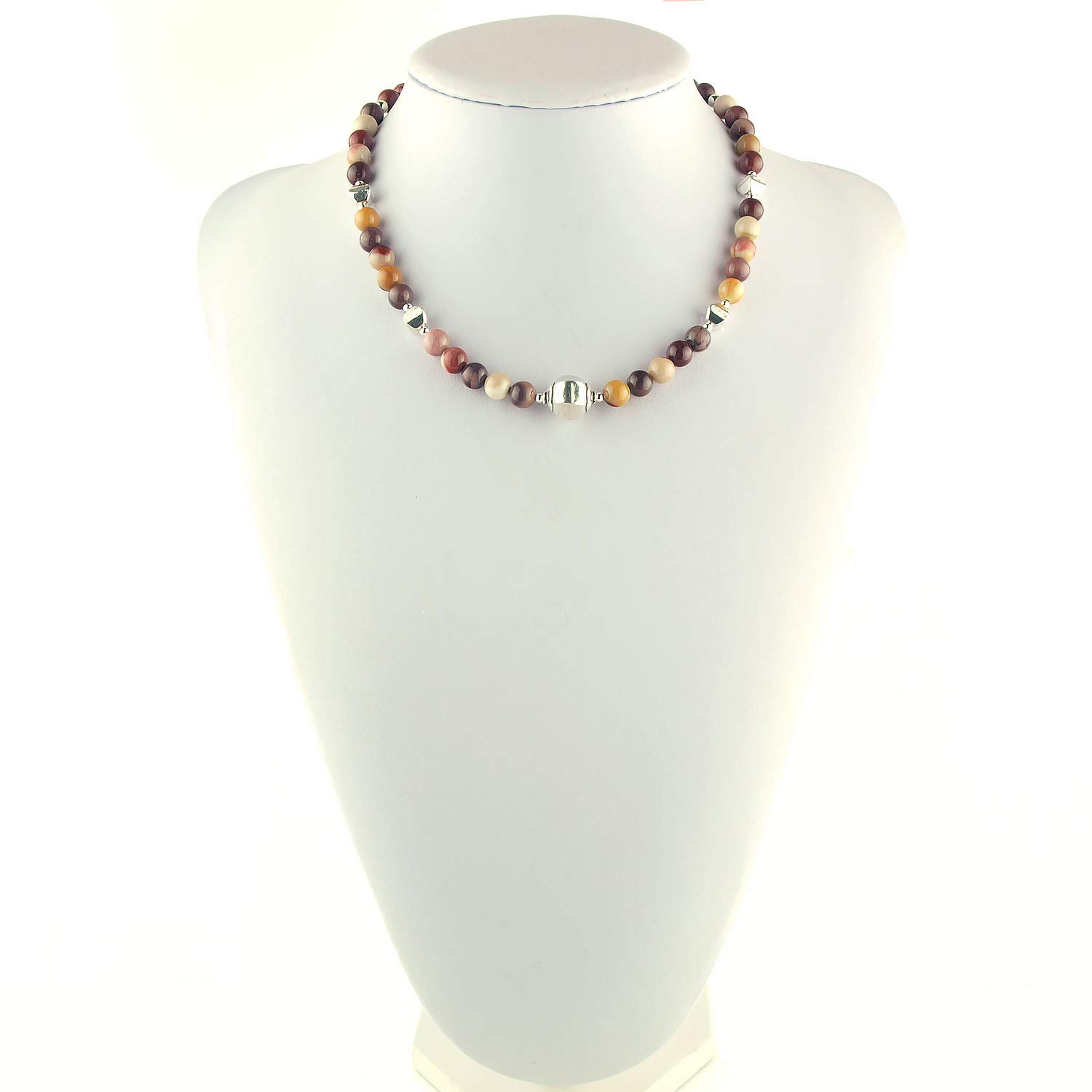 Elegant Sterling Silver and Mookaite Gemstone Necklace for Women | Handmade Jewelry Gift for Her | Perfect for Weddings, Anniversaries & Special Occasions