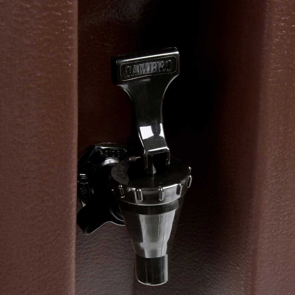 Cambro 250LCD131 2.5 Gallon Camtainer Insulated Beverage Dispenser - Dark Brown - Perfect for Parties, Catering & Outdoor Events - Keeps Drinks Cold for Hours