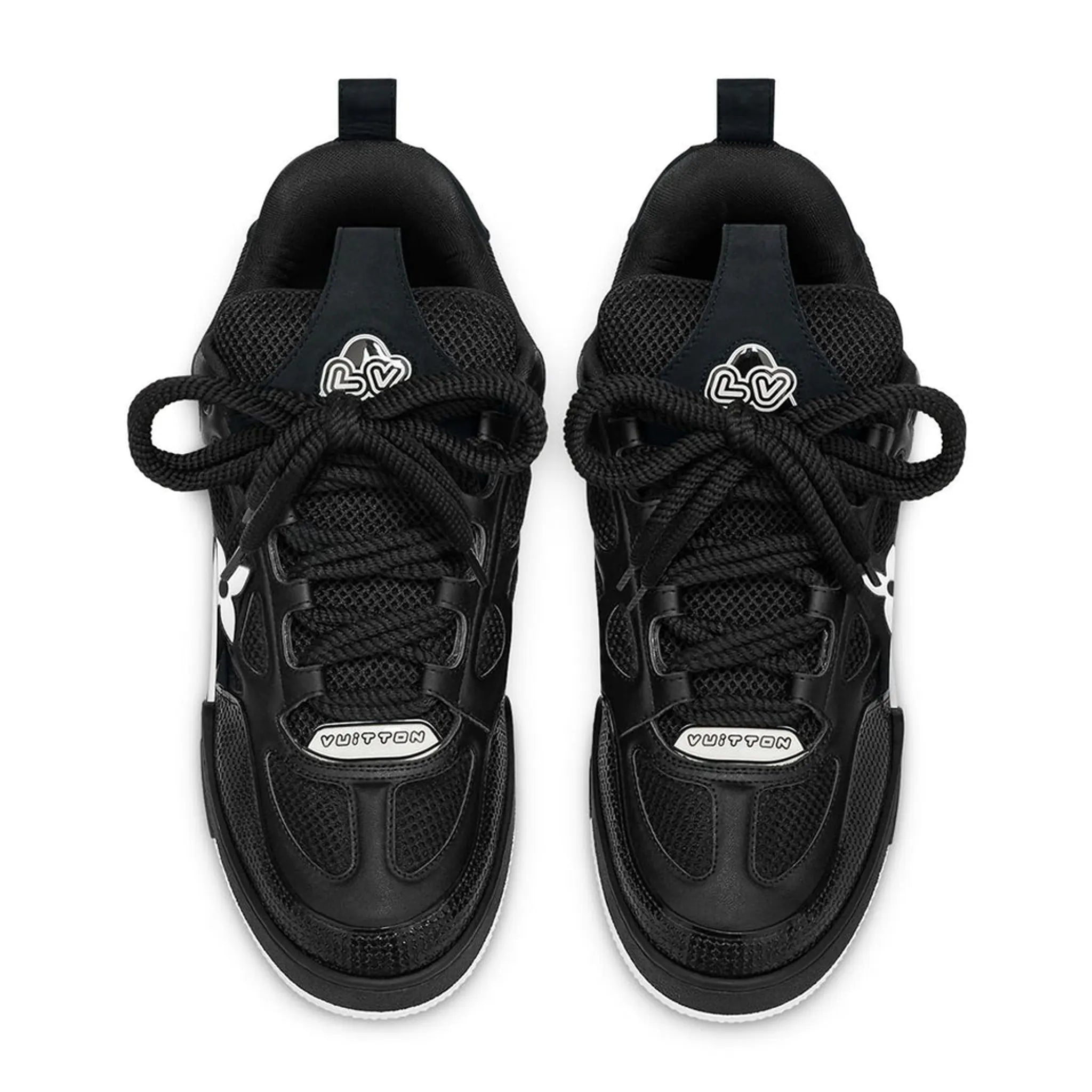 Authentic Louis Vuitton LV Skate Trainer Black Sneakers for Men - Luxury Streetwear Fashion Shoes for Casual Wear & Skateboarding