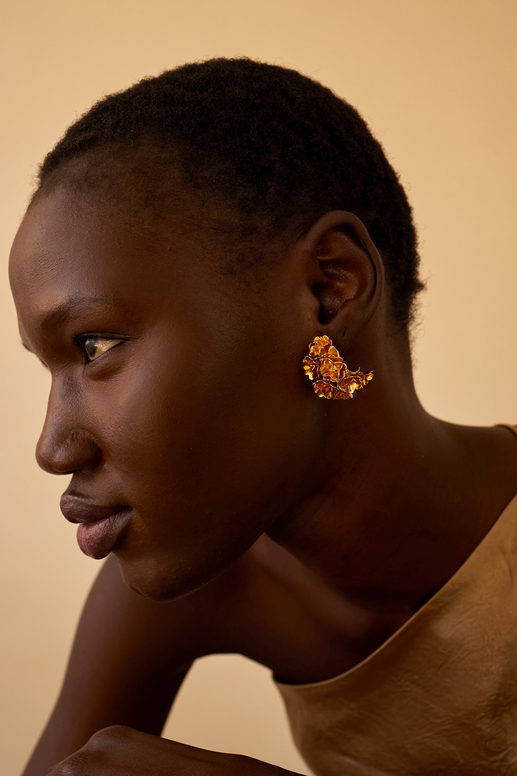Eden Floral Cluster Huggie Hoops - Dainty Floral Earrings for Women, Gold Plated Huggie Hoop Earrings, Perfect for Everyday Wear, Date Night & Gift Giving