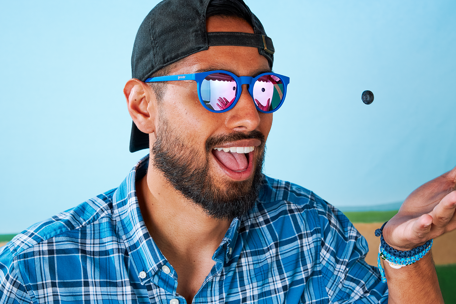 Goodr Circle G Polarized Sunglasses - Blueberries & Muffin Enhancers Style | UV Protection for Running, Cycling & Outdoor Activities