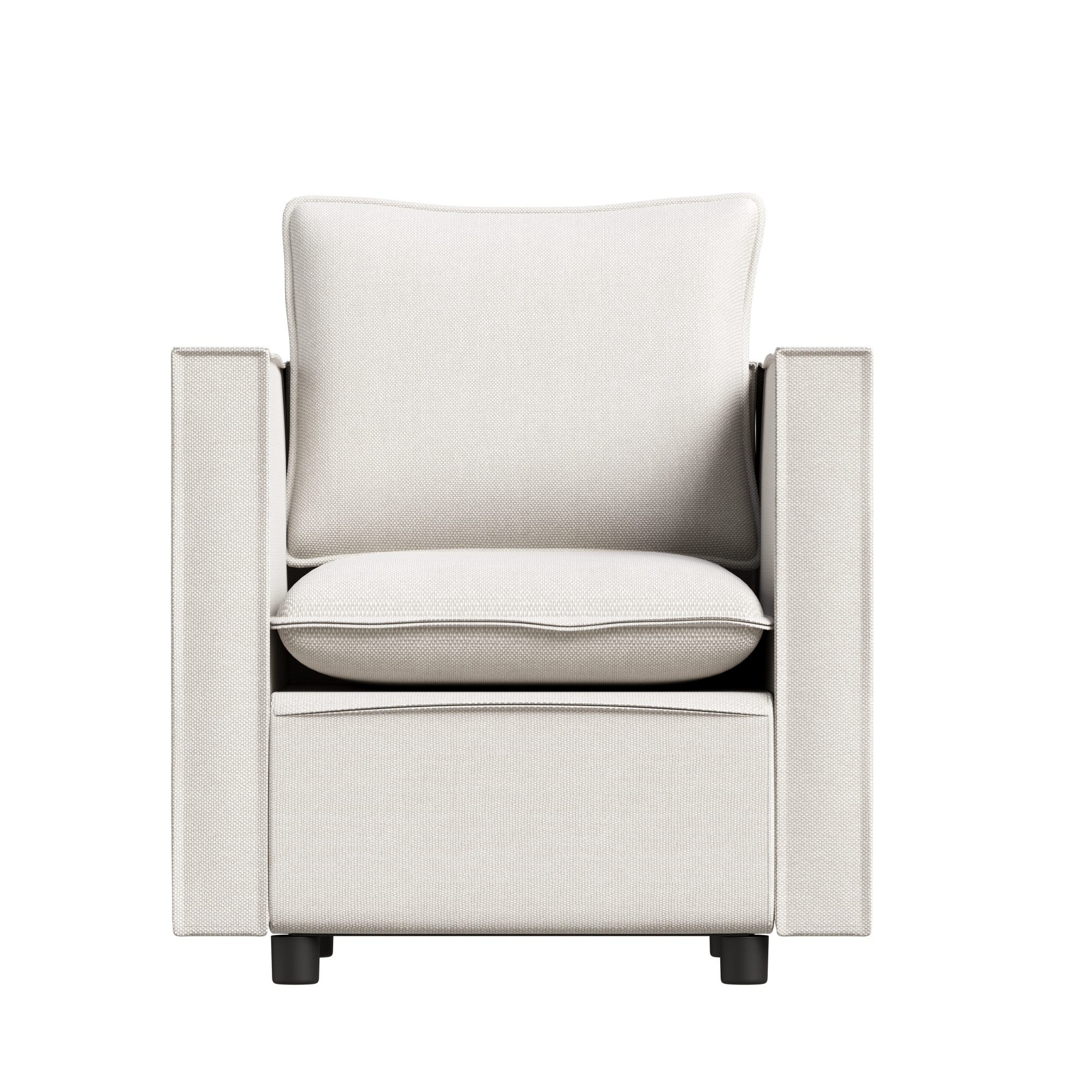 Beige Comfortable Single Sofa Chair - Soft Breathable Seat Cushions, Modern Armchair for Bedroom, Living Room Corner & Reading Nook - Cozy Home Decor Accent
