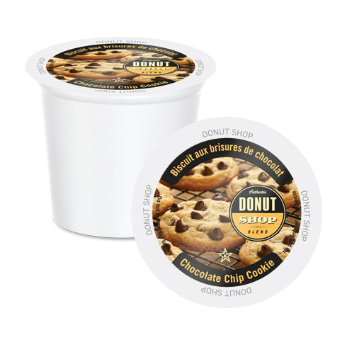 Donut Shop Chocolate Chip Cookie Single Serve Coffee Pods - 24 Pack for Keurig Brewers | Perfect for Office, Home & Breakfast