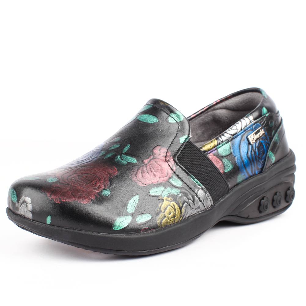 Annie Women's Slip-Resistant Leather Slip-On Loafers - Comfortable Work Shoes for Nurses, Waitresses & Healthcare Professionals