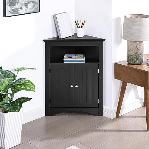 Black With Open Shelf
