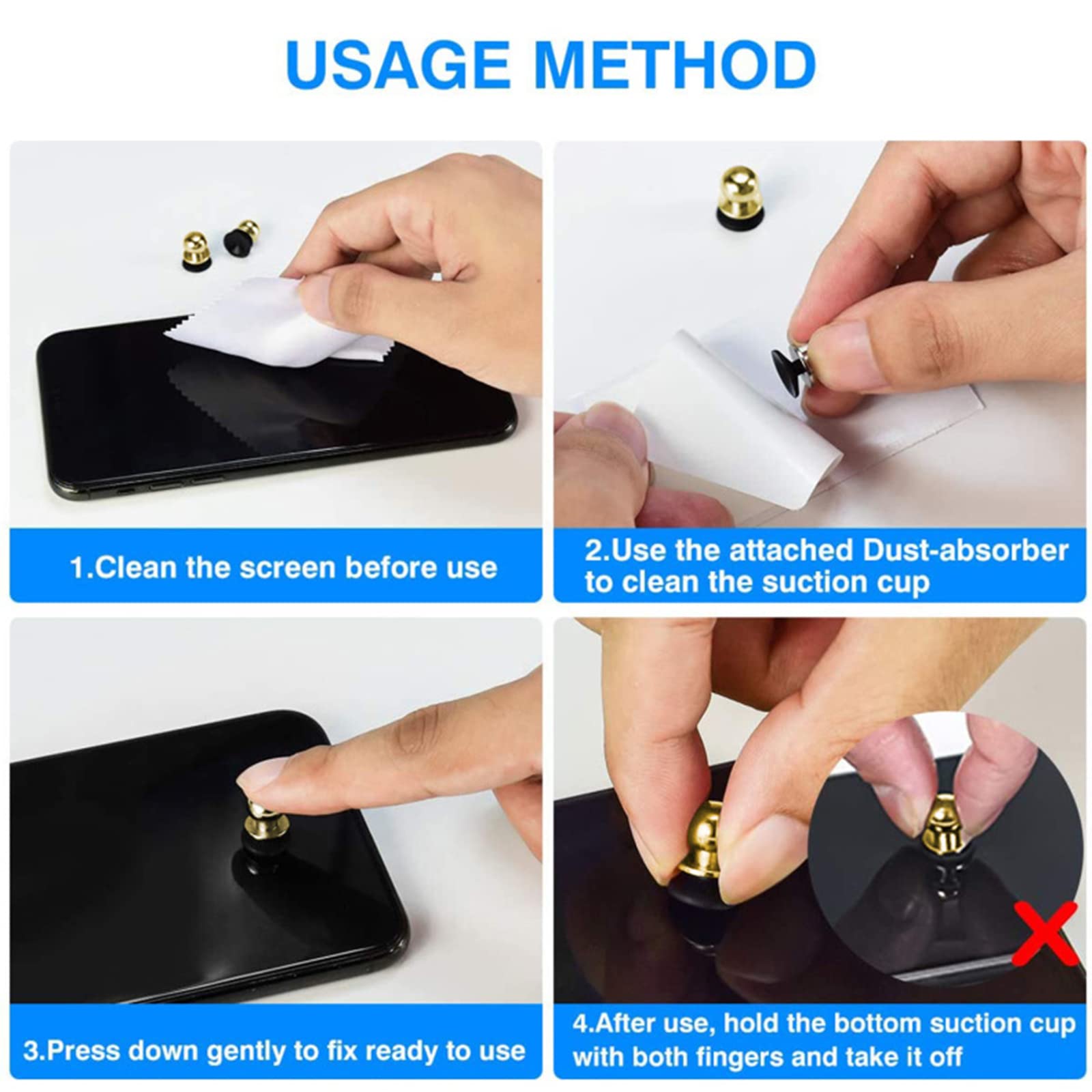 Mini Conductive Suction Cup Game Joystick - Phone Game Assistant Button for Mobile Gaming | Enhance Gameplay for PUBG, Fortnite & Call of Duty