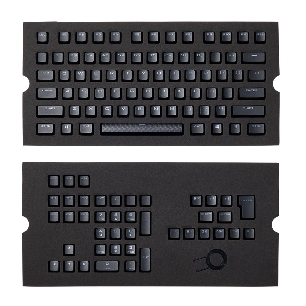 Premium Corsair PBT Double Shot Keycaps - Durable Black Mechanical Keyboard Keycaps for Gaming & Typing - Perfect for PC, Mac, and Custom Keyboard Builds