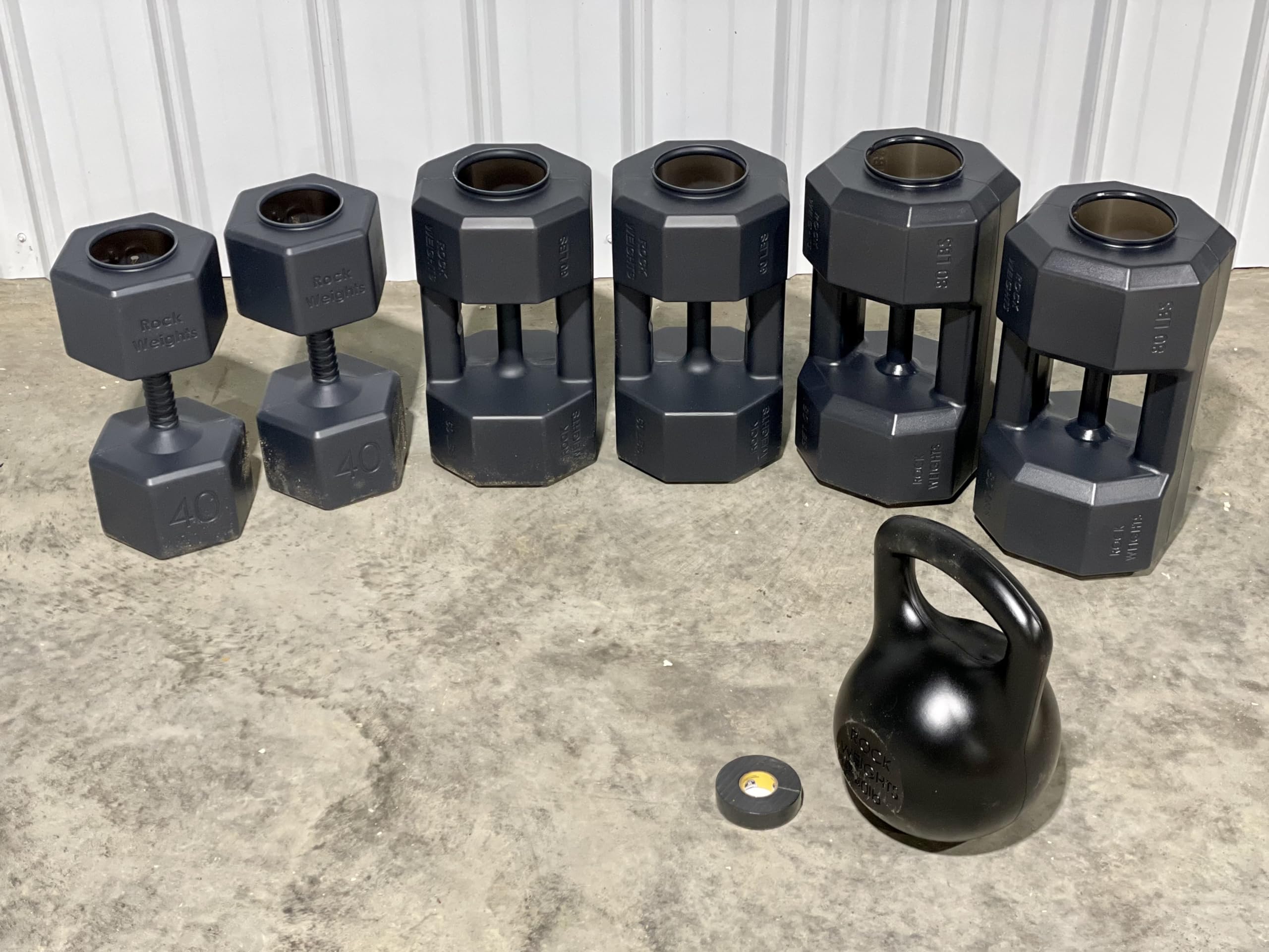 Concrete Dumbbell Molds for DIY Rock Weights - Heavy Duty Fitness Equipment for Home Gym, Outdoor Training, and Decorative Landscaping