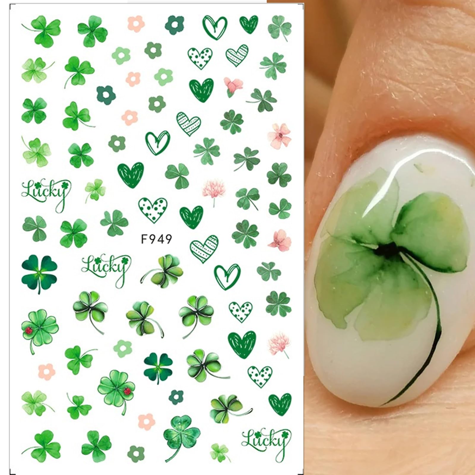 St. Patrick's Day Nail Stickers - Shamrock Nail Art Decals for Women | Irish Party & Festival Nail Designs | Perfect for St. Patrick's Day Celebrations, Irish Events, DIY Manicures | Great for Festivals, Weddings, Everyday Wear | Ideal for Irish Dances, Themed Photos | Use for Nail Salons, Home Manicures, St. Patrick's Day Parades, Irish-Themed Parties & Social Media Content