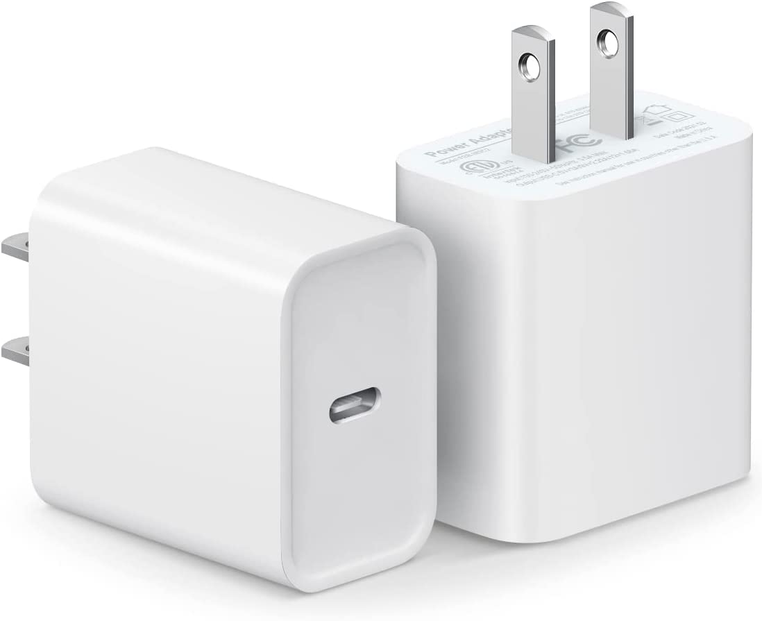Fast Charging iPhone 16 Charger Block [2 Pack] - 20W USB C Wall Charger PD Adapter for iPhone 16/15/14/13/12/11, iPad, Galaxy & Pixel - Quick Charge Your Devices at Home, Office or Travel