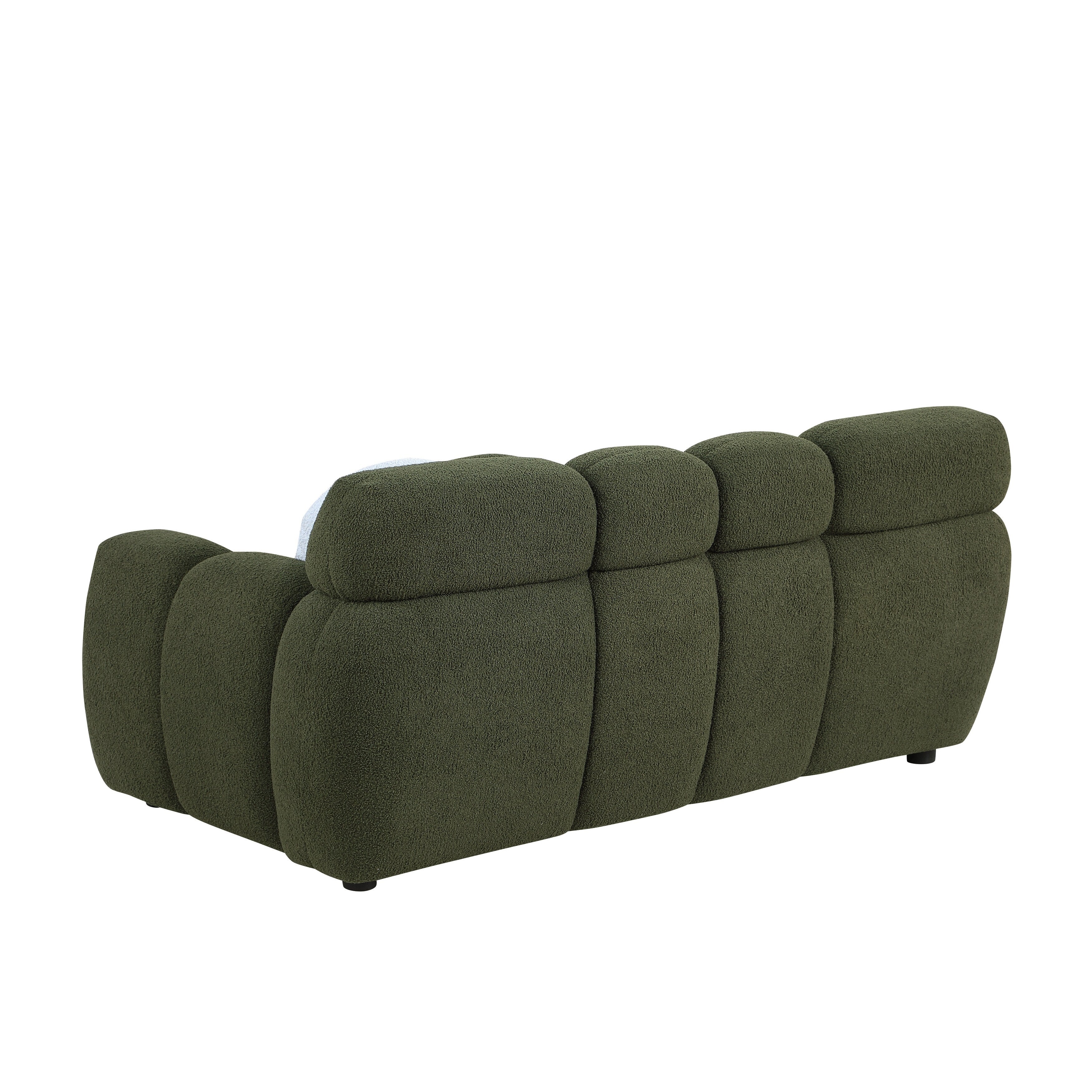 Luxury Beige Boucle 3-Seater Sofa - Marshmallow Cloud Design with Ultra Plush Cushions for Small Living Rooms & Apartments | Perfect for Cozy Movie Nights & Modern Home Decor