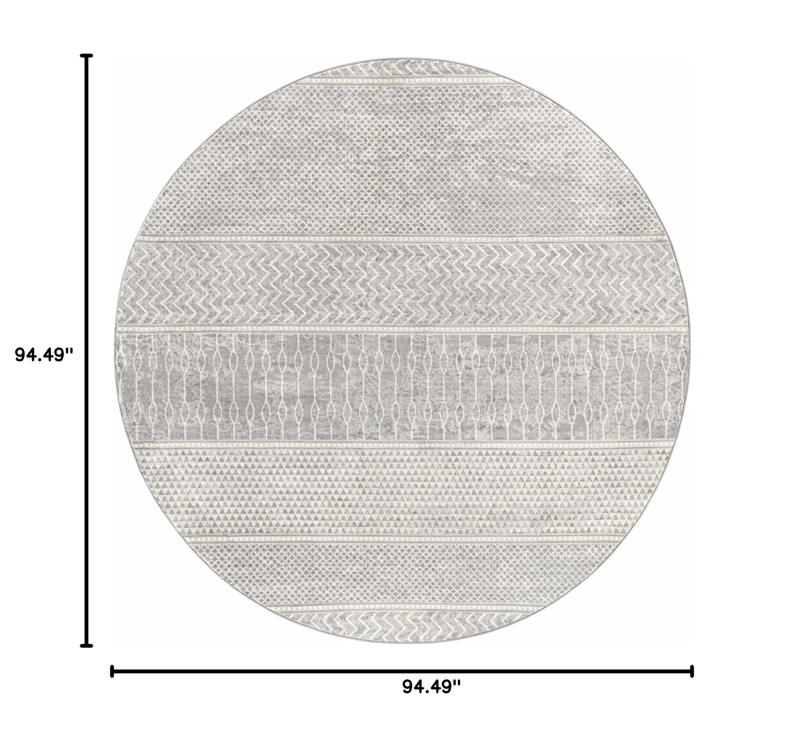 Hauteloom Bingham Modern Round Area Rug 7'10