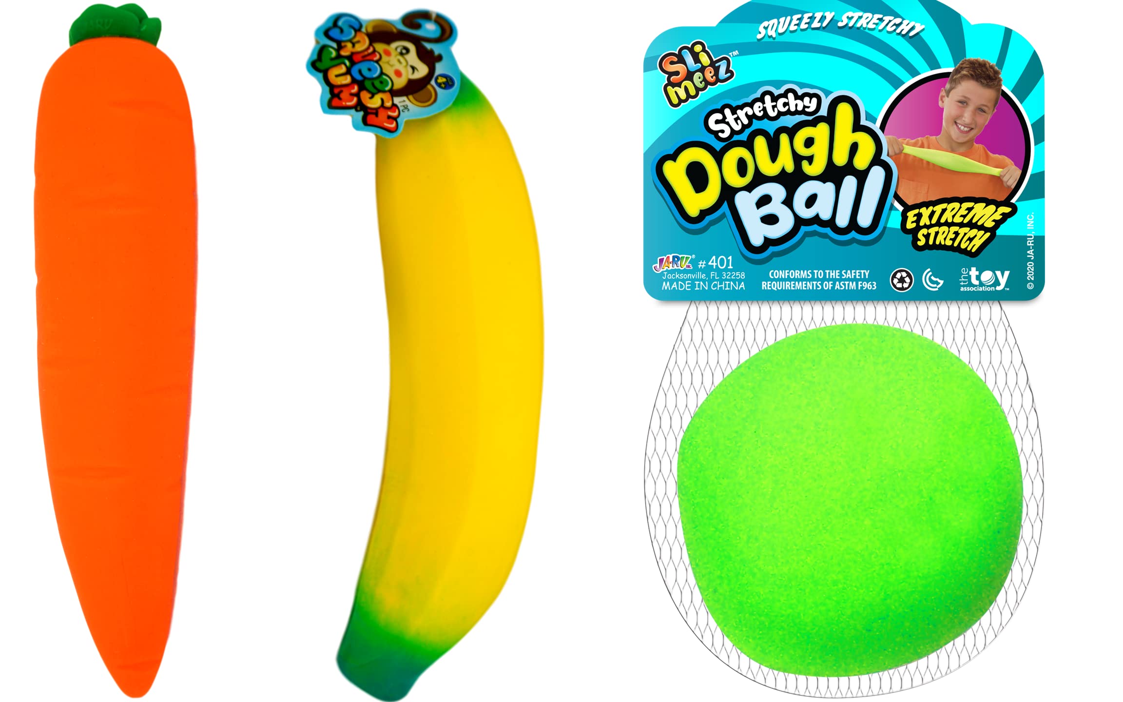 Stretchy Sensory Toys 3-Pack - Stress Relief Fidget Toys for Kids & Adults | Autism, Anxiety Therapy & Party Favors - Perfect for Home, School & Office Use