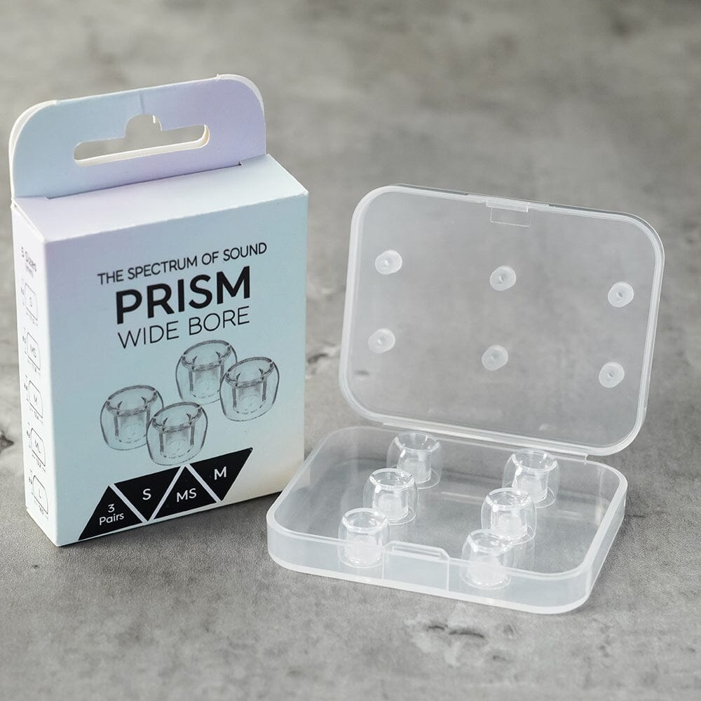 Divinus Prism Wide Bore LSR Eartips for 4-6mm Nozzle - Premium Comfortable Ear Tips for In-Ear Monitors, Earbuds & Headphones - Perfect for Music, Gaming & Workouts