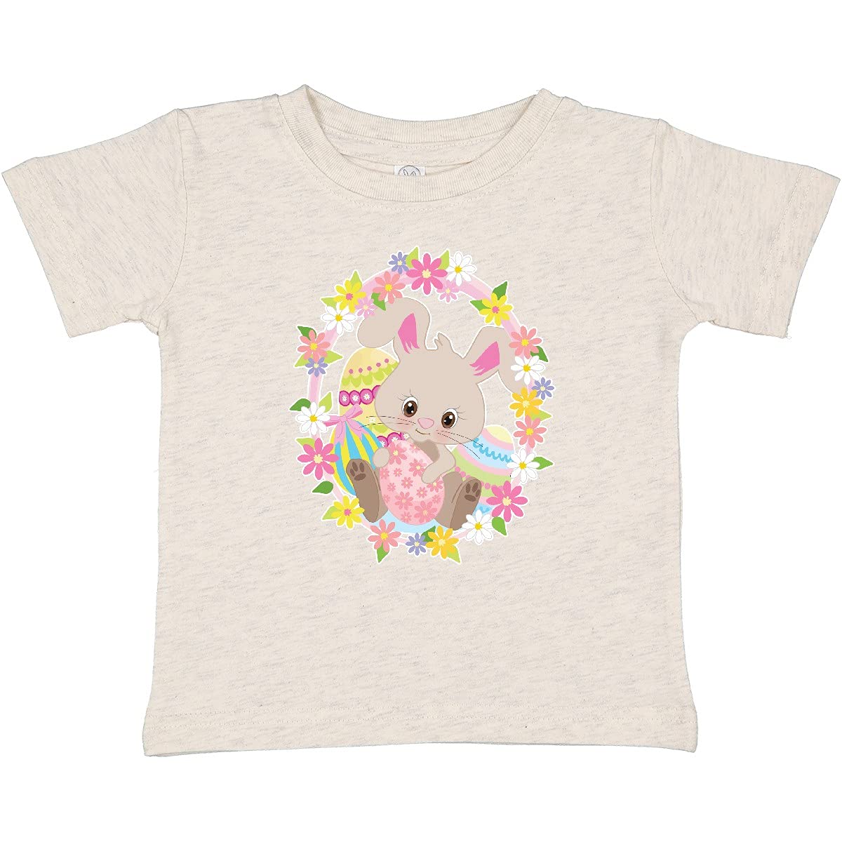 Easter Bunny Baby T-Shirt with Flowers & Eggs for Easter Outfits