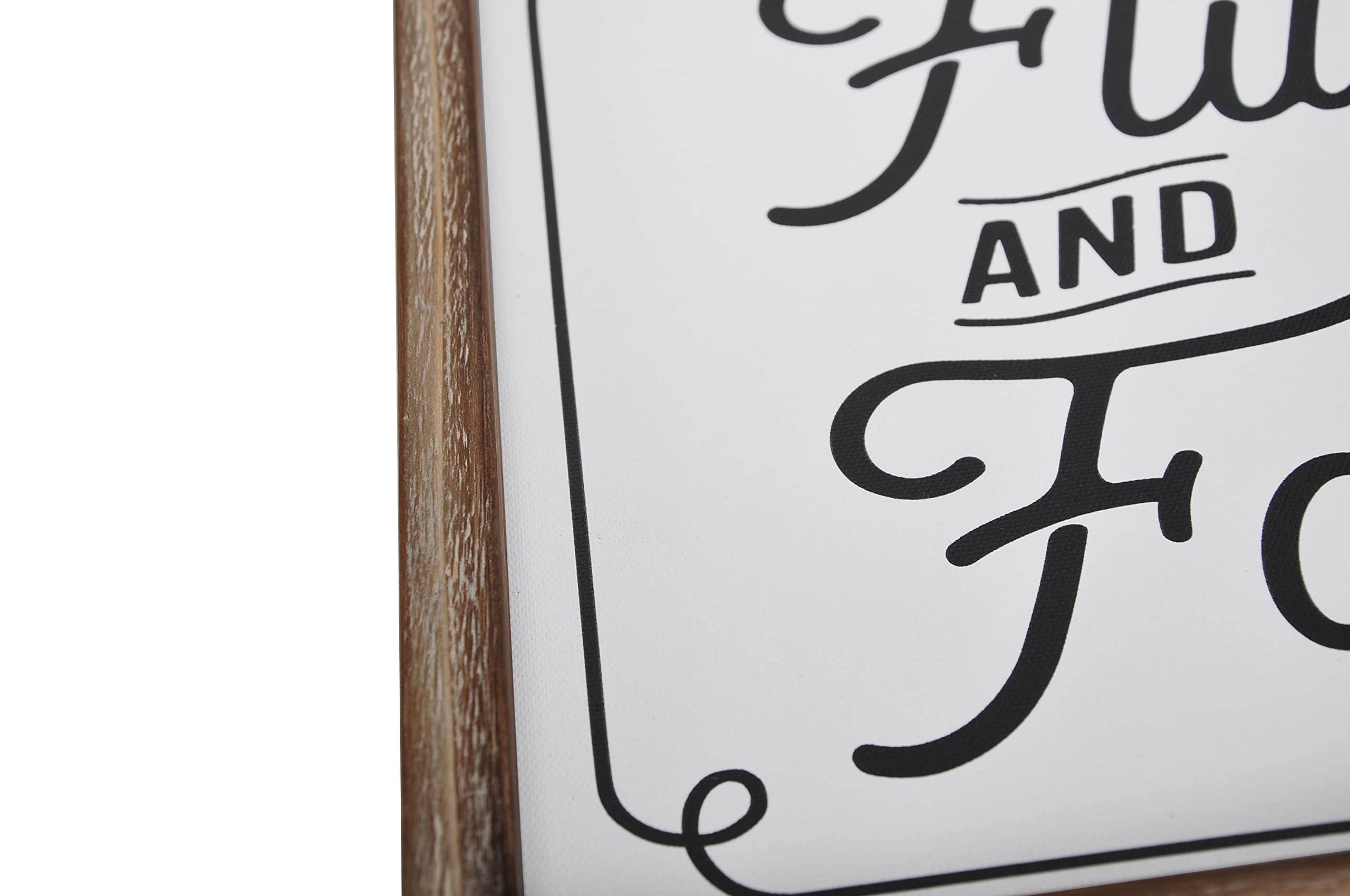 Rustic Wood Frame Fluff and Fold Laundry Sign - Modern Farmhouse Wall Hanging Decor for Laundry Room, Shelves & Tabletop | Perfect for Home, Apartment & Laundromat Decor