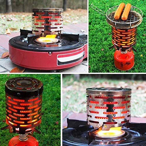 Portable Stainless Steel Camping Heater - Mini Tent Warmer for Outdoor Backpacking, Hiking & Survival Gear | Compact Folding Design for Cold Weather Adventures, Emergency Heating & Wilderness Trips