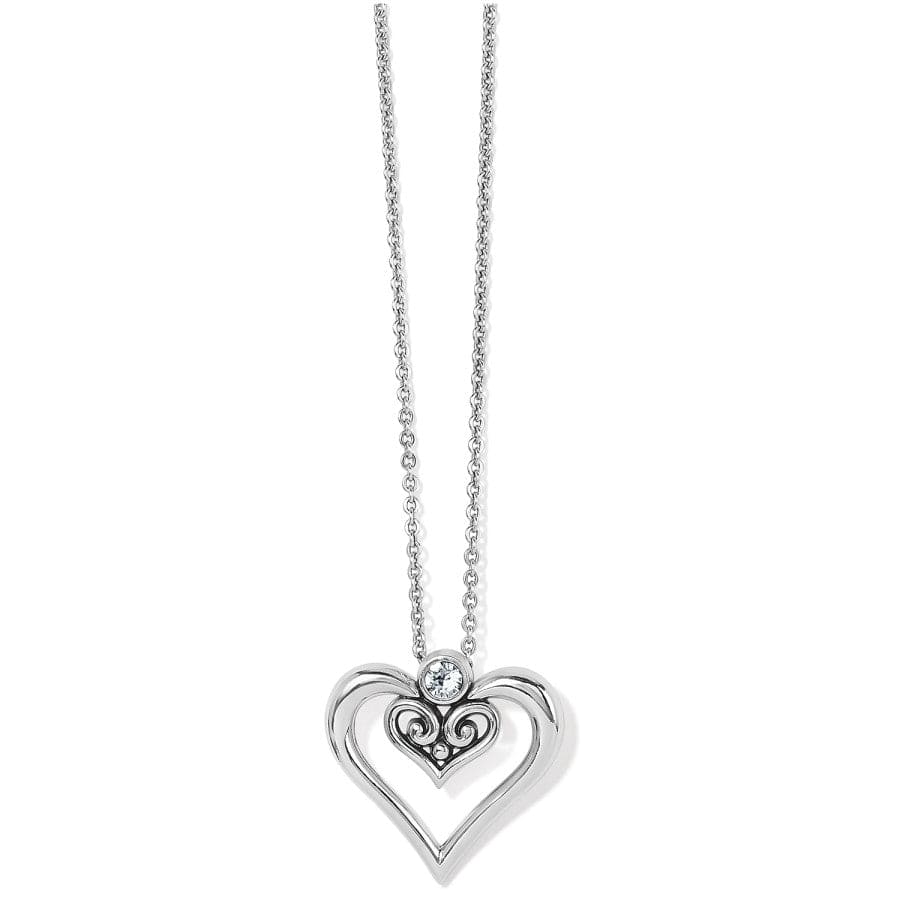 Alcazar Duet Heart Necklace - Romantic Couple Jewelry Gift for Her, Sterling Silver Matching Necklaces for Women, Perfect for Anniversaries & Valentine's Day