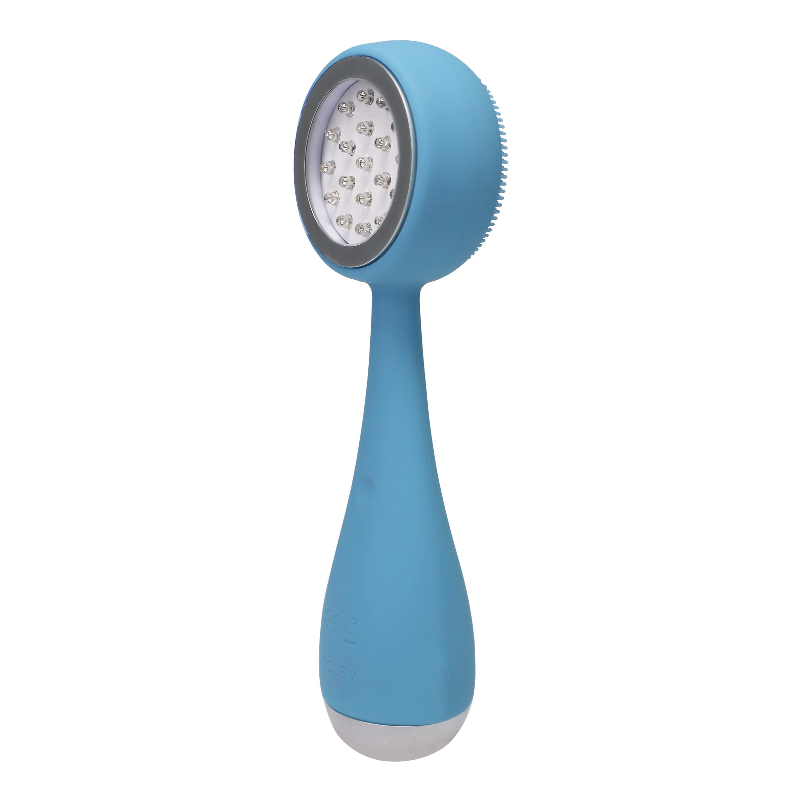 PMD Clean Acne Smart Facial Cleansing Device - Waterproof Silicone Brush with Blue Light Therapy for Acne Treatment | SonicGlow Vibration Technology to Clear Pores, Blackheads & Blemishes | Perfect for Daily Skincare Routine & Travel-Friendly Beauty Device