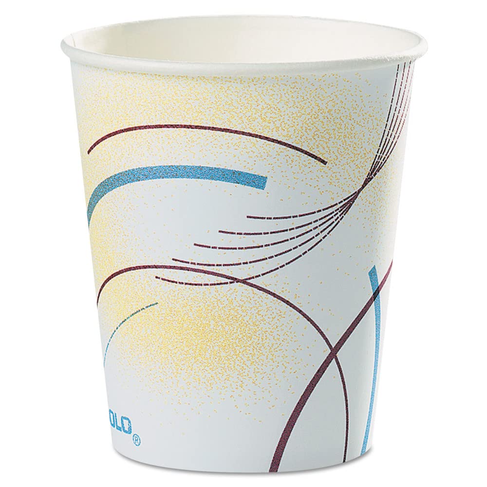 Eco-Friendly 5 oz Paper Water Cups - Meridian Design Multicolored (100/Bag) | Ideal for Parties, Picnics & Office Use | Cold Drink Disposable Cups