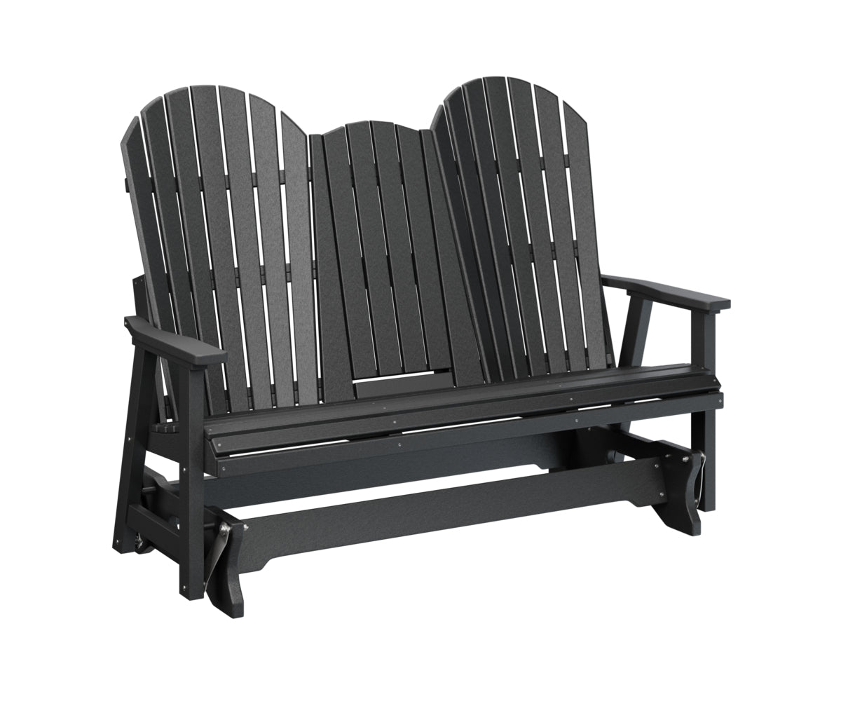 Berlin Gardens Comfo Back 3-Seat Glider Bench with Console - Outdoor Patio Furniture for Relaxing in Garden, Deck, or Backyard