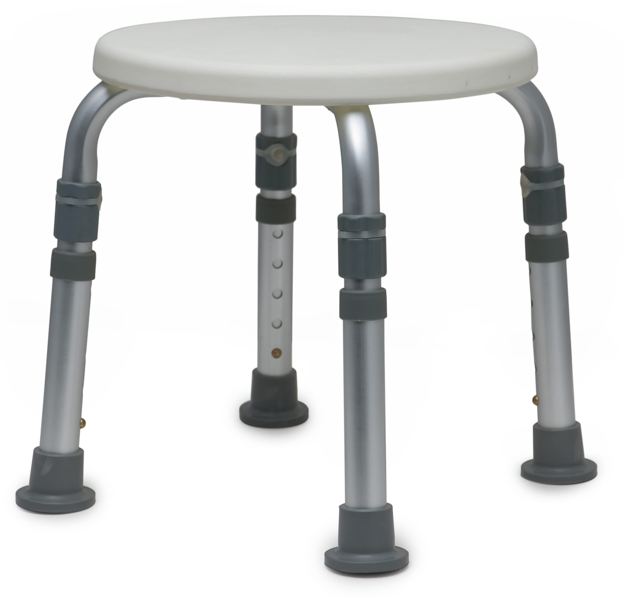 Lumex Adjustable Shower Stool for Adults - 300 lbs Weight Capacity, Compact & Lightweight Bath Chair, Pack of 2 in White (2060R) - Ideal for Elderly, Disabled & Post-Surgery Bathroom Safety