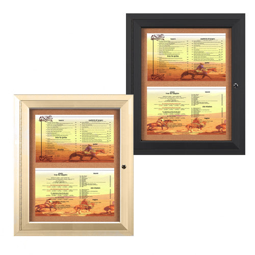 8.5 x 14 Enclosed Indoor Menu Holders - Premium Portrait Menu Display Cases for Restaurants, Cafes & Hotels - Perfect for Tabletop, Counter & Wall Mounting